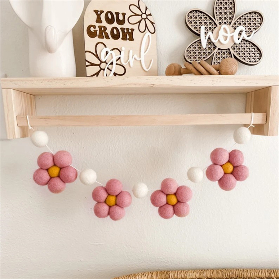 Ręcznie Robiona Filcowa Girlan – Baby Nursery Decor Girl recenzja i cena
