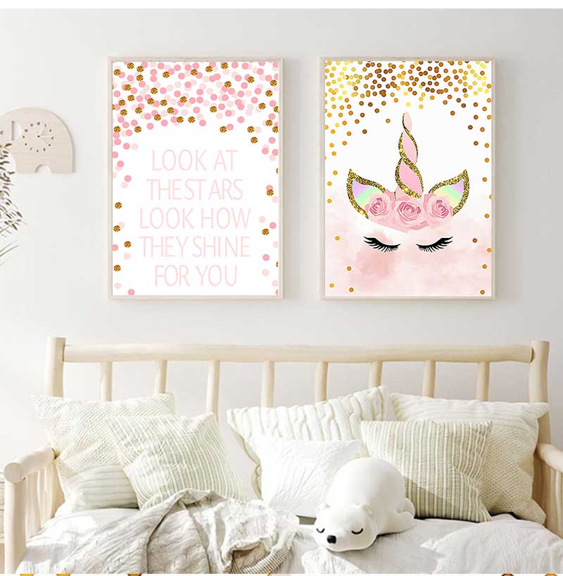 Dekoracyjny obraz do pokoju dz – Baby Girl Nursery Quotes recenzja i cena