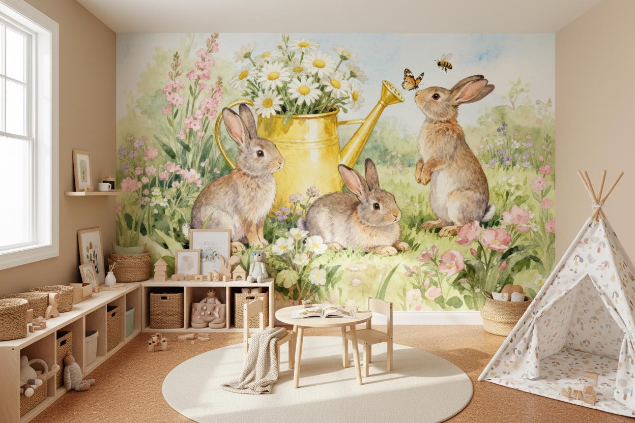 Kreskówkowa fototapeta ze zwie – Baby Nursery Peel And Stick Wallpaper recenzja i cena