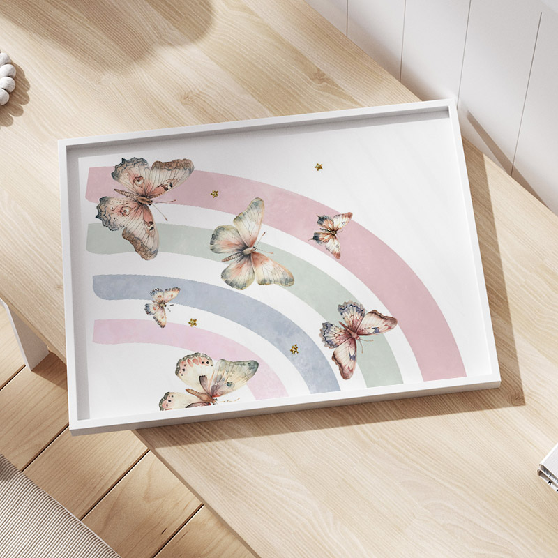Różowa tęcza motyl niestandard – Baby Nursery Decor Girl recenzja i cena